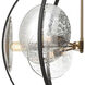 Oriah 6 Light 28 inch Matte Black with Satin Brass and Silver Mercury Chandelier Ceiling Light