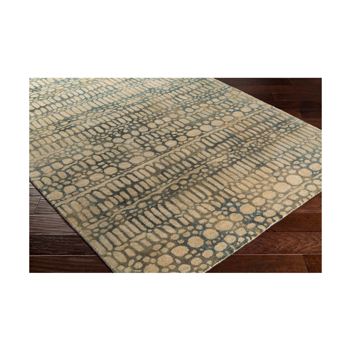 Natural Affinity 90 X 60 inch Neutral and Yellow Area Rug, Wool