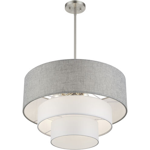 Brookmeade 4 Light 23 inch Brushed Nickel Pendant Chandelier Ceiling Light
