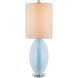 Laconia 30.5 inch 150 watt Light Blue and Clear and Polished Nickel Table Lamp Portable Light
