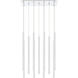 Forest LED 9.75 inch Chrome Chandelier Ceiling Light in Matte White Steel
