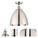 Ballston Dome 1 Light 12 inch Polished Nickel Semi-Flush Mount Ceiling Light
