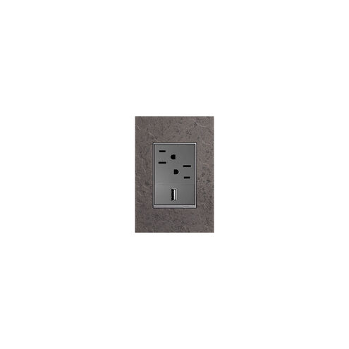 Adorne Natural Iron Wall Plate, 1-Gang