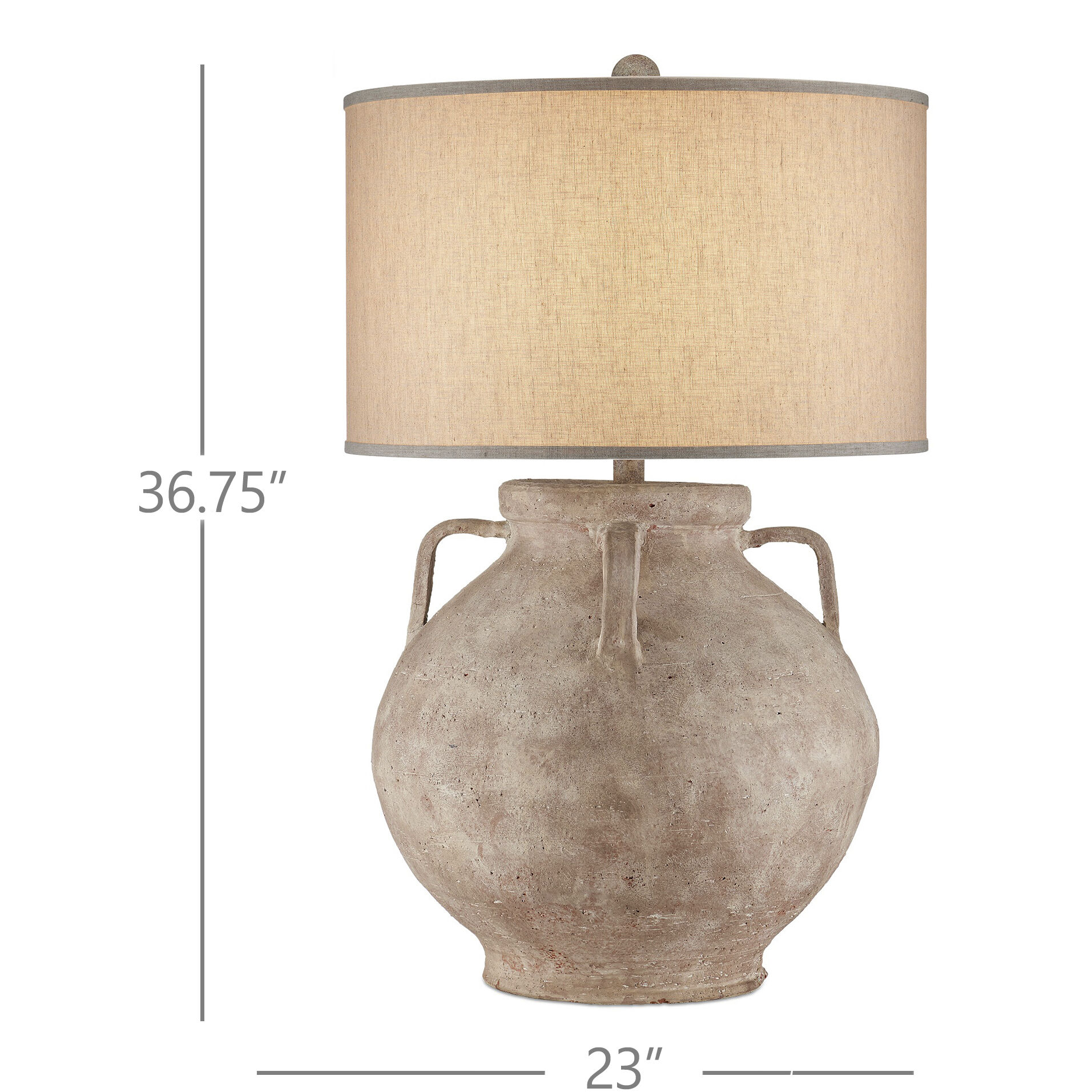 Pompeii 36.75 inch 150 watt Brownish Gray Table Lamp Portable Light