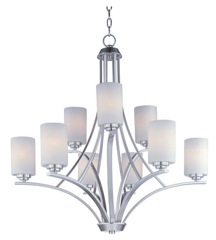Deven 9 Light 32 inch Satin Nickel Multi-Tier Chandelier Ceiling Light
