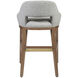 Inga 34 inch Morel Brown and Brushed Brass and Greenlight Powder Counter Stool