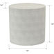 Dann Foley - Shagreen 18.11 X 18.11 inch Ivory and Gray Side Table
