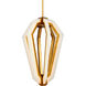 Riviere 6 Light 13 inch Natural/Contemporary Gold Leaf Pendant Ceiling Light