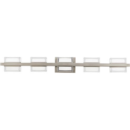 Interlok LED 36 inch Brushed Nickel Bath Vanity & Wall Light in 3500K, dweLED