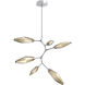 Rock Crystal LED 38.8 inch Classic Silver Chandelier Ceiling Light in 3000K LED, Chilled Bronze, Modern Vine