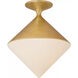 AERIN Sarnen LED 13.25 inch Gild Flush Mount Ceiling Light, Small