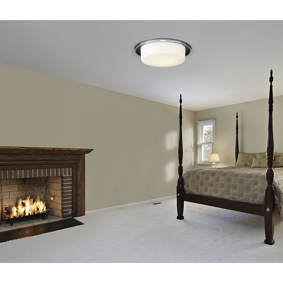 Logen LED 16 inch White Flush Mount Ceiling Light