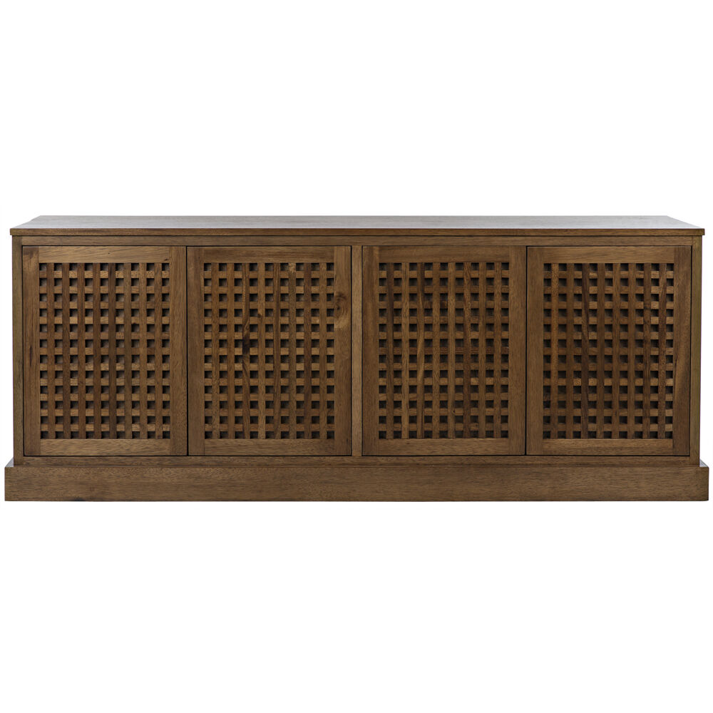Genti 79 X 20 inch Dark Walnut Sideboard, 4 Door