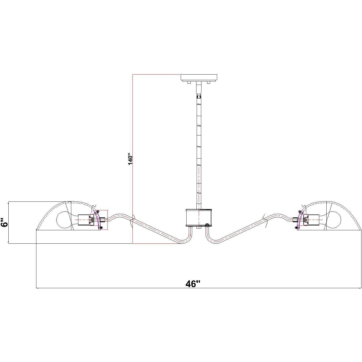 Breton 8 Light 46 inch Modern Gold Chandelier Ceiling Light