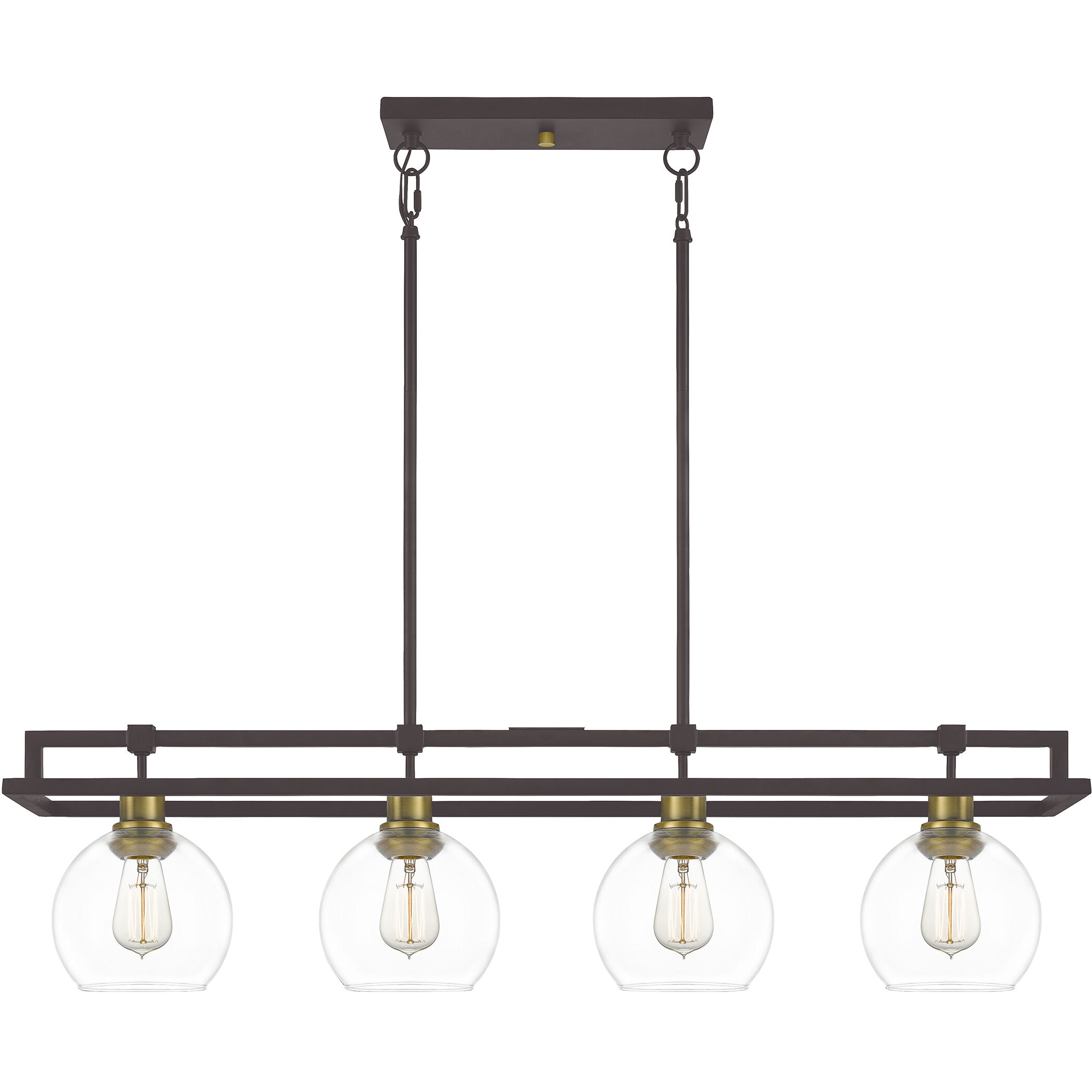 Dobbs 4 Light 40 inch Old Bronze Island Light Ceiling Light