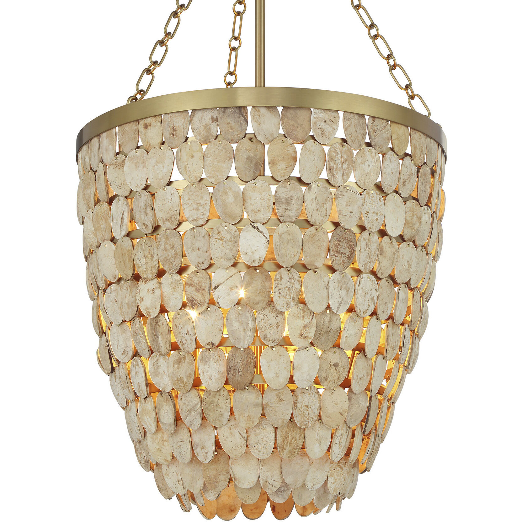 Catalan 4 Light 16 inch Warm Brass Pendant Ceiling Light