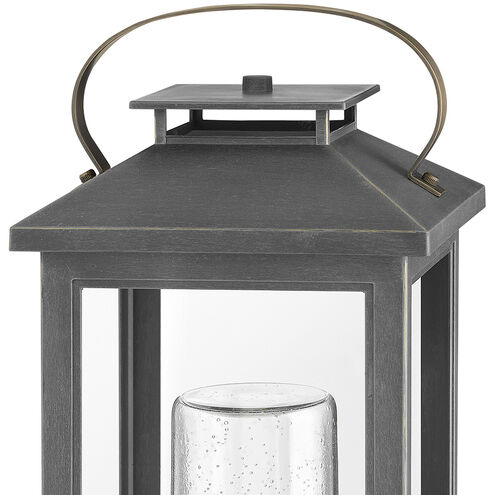 Coastal Elements Atwater LED 22 inch Ash Bronze Outdoor Pier Mount Lantern, Low Voltage
