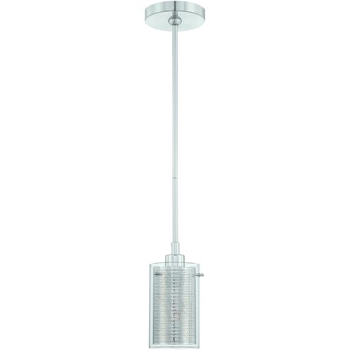 Grid 1 Light 5.75 inch Chrome Mini Pendant Ceiling Light