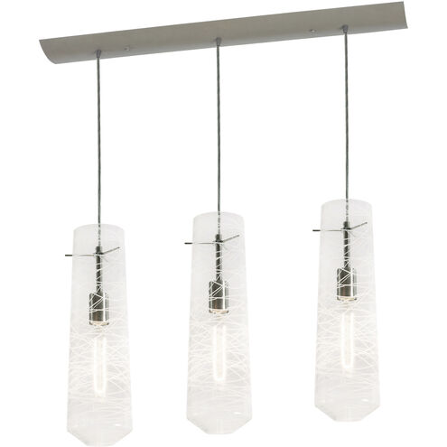 Spun 3 Light 41 inch Satin Nickel Linear Pendant Ceiling Light