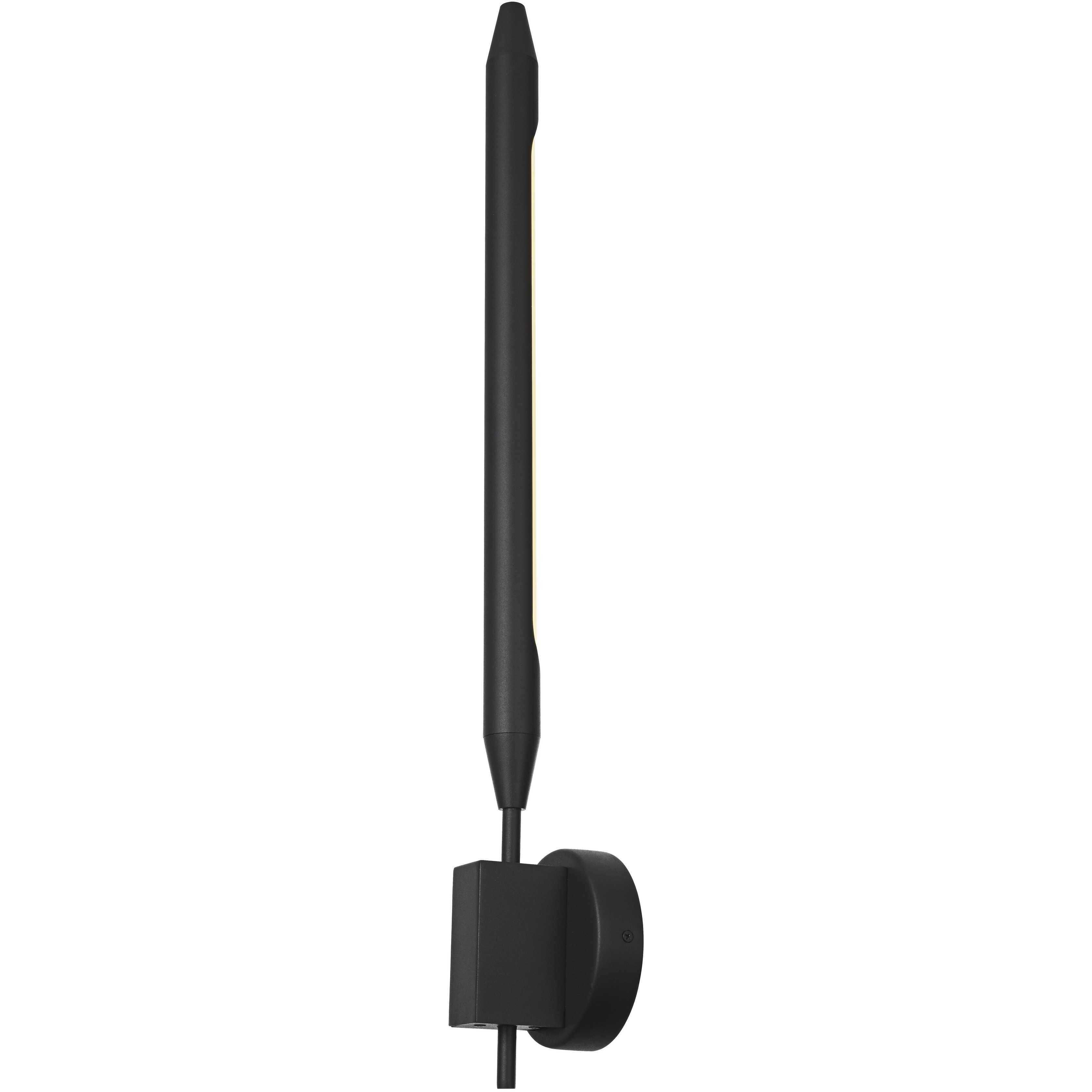 Odin 1 Light 28 inch Black Outdoor Wall Sconce
