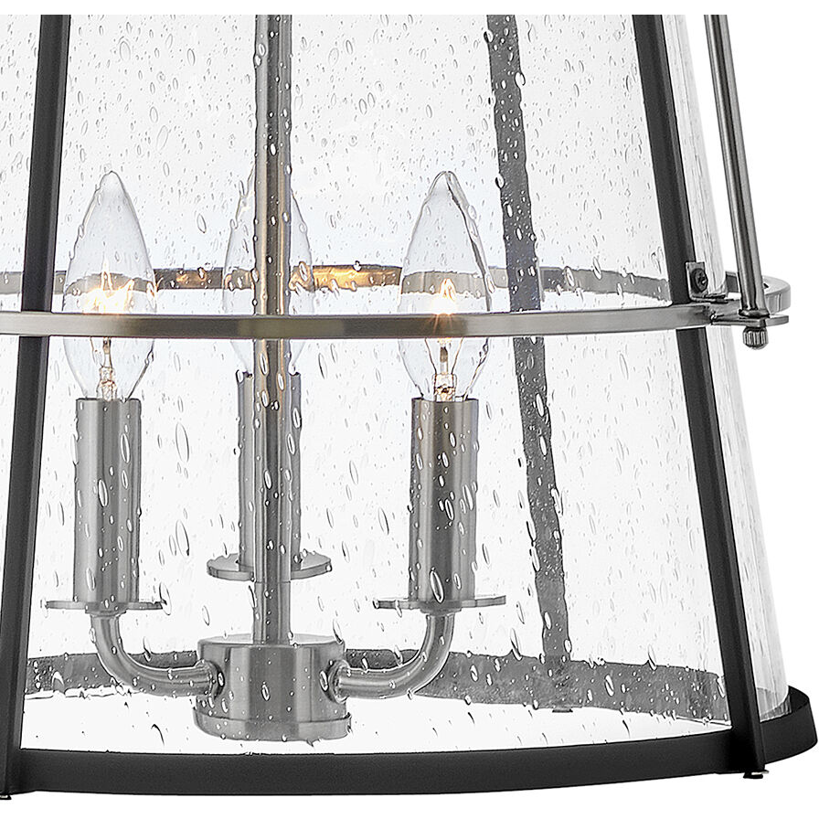 Tournon 3 Light 15 inch Brushed Nickel with Black Indoor Pendant Ceiling Light