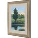 Waterside Collection Sloped Profile Champagne Gold With Dark Wash Framed Art