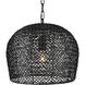 Piero 1 Light 16 inch Satin Black Pendant Ceiling Light, Small