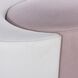 Dann Foley 19.3 inch Blush Pink and White Ottoman