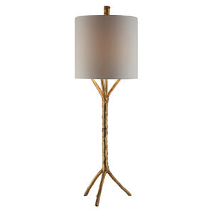 Metal Tree 40 inch 100 watt Gold Leaf Table Lamp Portable Light