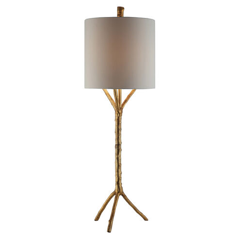 Metal Tree 40 inch 100 watt Gold Leaf Table Lamp Portable Light