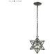 Star 1 Light 11 inch Oil Rubbed Bronze with Clear Mini Pendant Ceiling Light