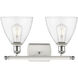 Ballston Ballston Dome LED 18 inch White and Polished Chrome Bath Vanity Light Wall Light in Clear Glass