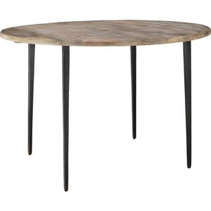 Farmhouse 45 X 45 inch Natural wood and Iron Bistro Table