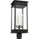 C&M by Chapman & Myers Cupertino 4 Light 22.5 inch Textured Black Outdoor Post Lantern