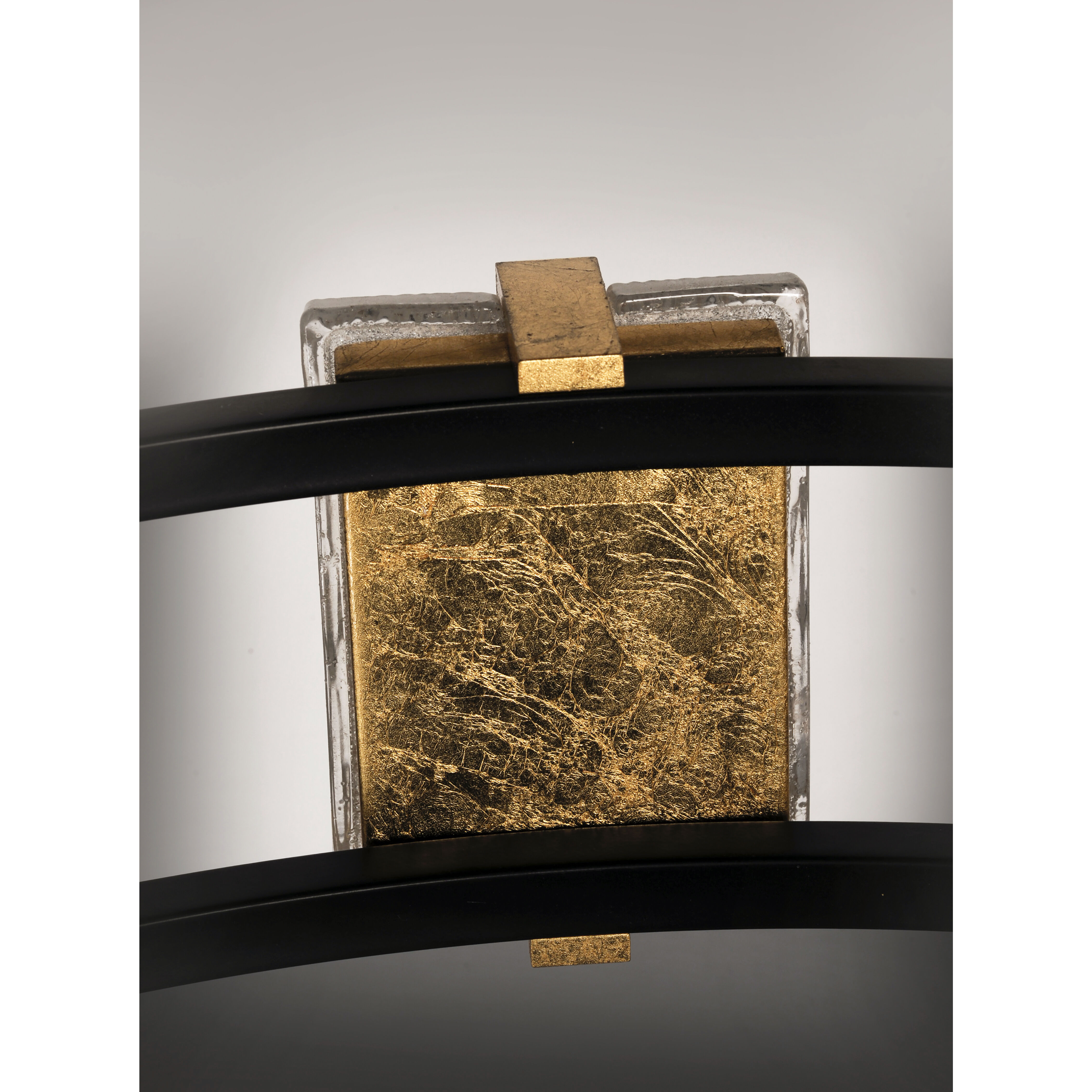 Radiant LED 21 inch Black/Gold Leaf Bath Vanity Wall Light