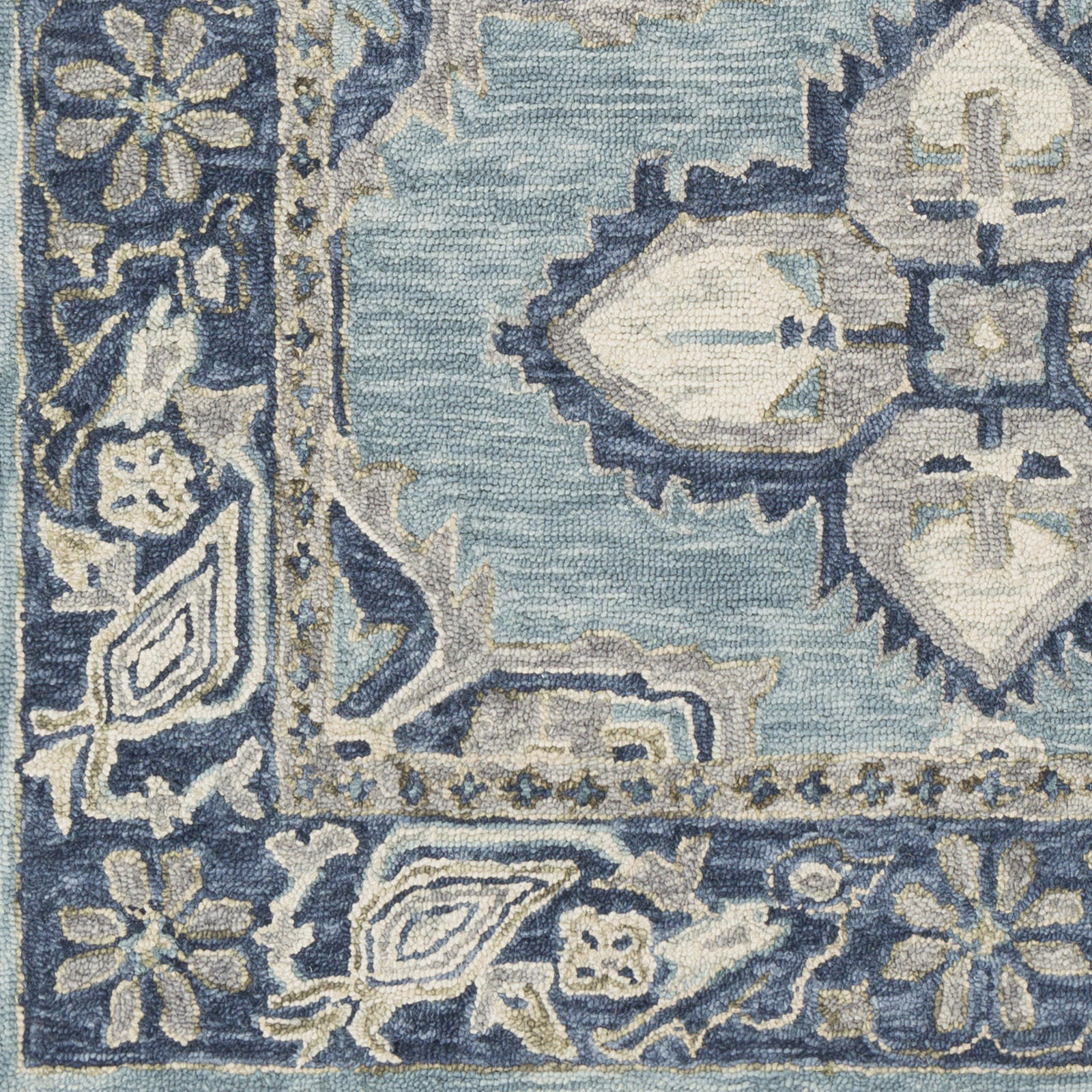 Bonifate 36 X 24 inch Pale Blue Rug in 2 x 3, Rectangle