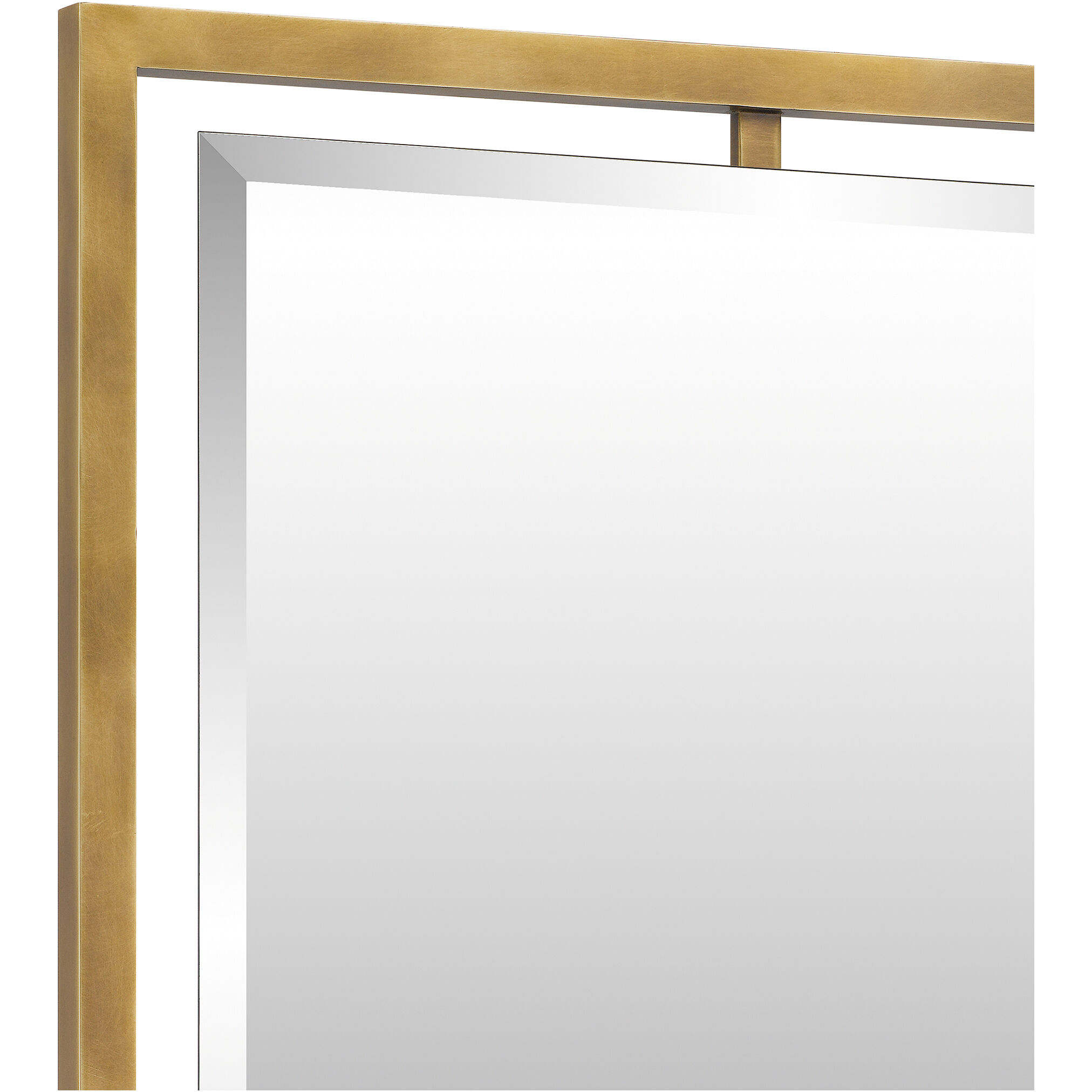 Quoizel Reflections 32 X 24 inch Weathered Brass Mirror