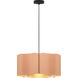 Paulina 1 Light 19.8 inch Black Pendant Ceiling Light in Rose/Ash, 20 in, WEP Collection