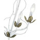 Katarina 3 Light 13 inch Antique White with Antique Brass Accents Chandelier Ceiling Light