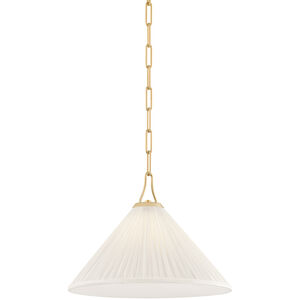 Merida 1 Light 16 inch Aged Brass Pendant Ceiling Light