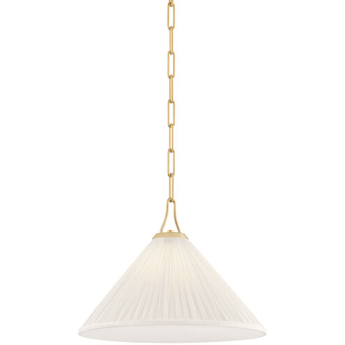 Merida 1 Light 16 inch Aged Brass Pendant Ceiling Light