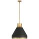 Doyle 1 Light 18.75 inch Natural Brass Pendant Ceiling Light