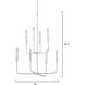 Mercer 8 Light 36 inch White Gesso Two Tier Chandelier Ceiling Light