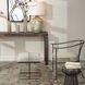 Kai 18 inch Grey Hide & Black Hand Forged Iron Stool