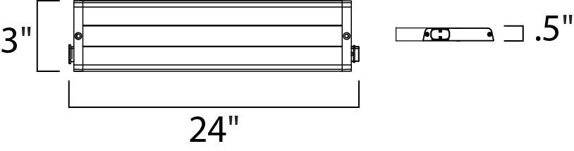 CounterMax MX-L-LPC 120 LED 24 inch Anodized Bronze Under Cabinet