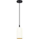 Jack 1 Light 4.75 inch Black Pendant Ceiling Light in White Cement