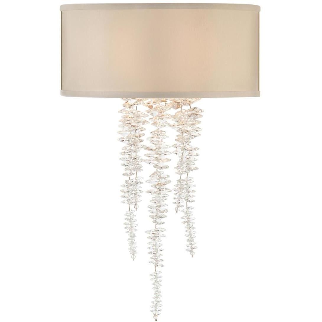 Cascading 1 Light 13 inch Antique Silver Leaf Wall Sconce Wall Light