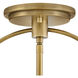 Tournon 15 inch Heritage Brass Indoor Semi-Flush Mount Ceiling Light
