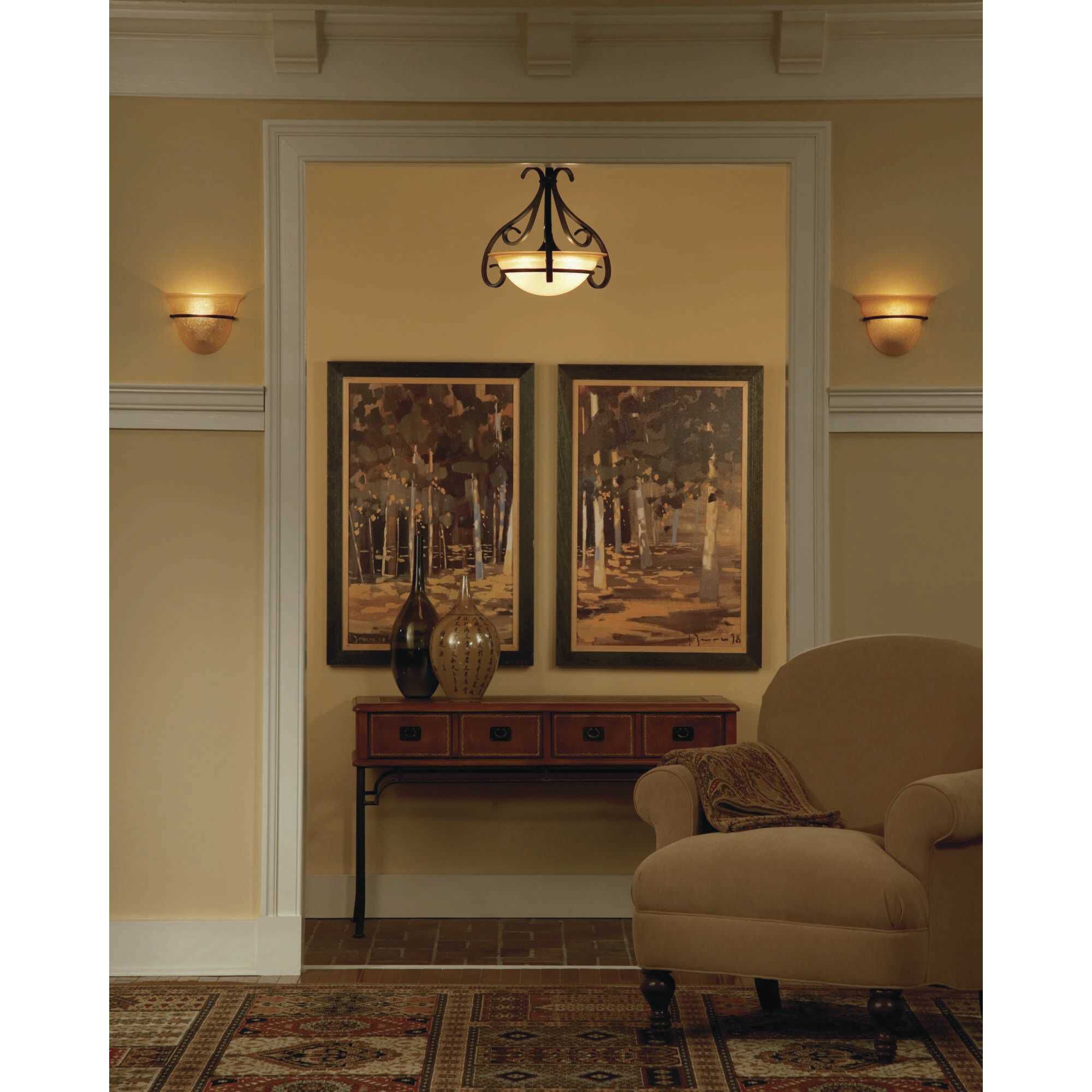 Torino 3 Light 18 inch Forged Bronze Foyer Pendant Ceiling Light