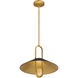 Goldenridge 1 Light 15 inch Legacy Brass and Dark Matte Black Pendant Ceiling Light